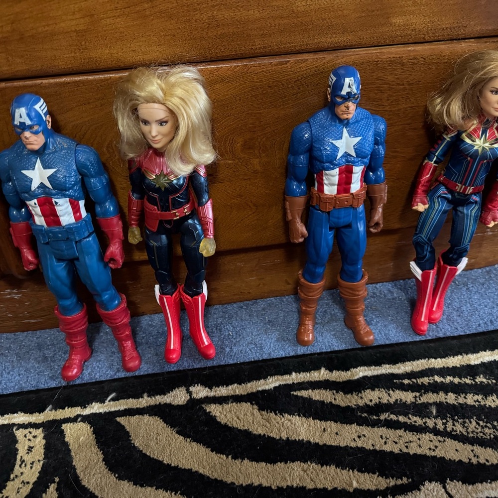 Heroic Action Figure Set - Blue, Red, and Blonde